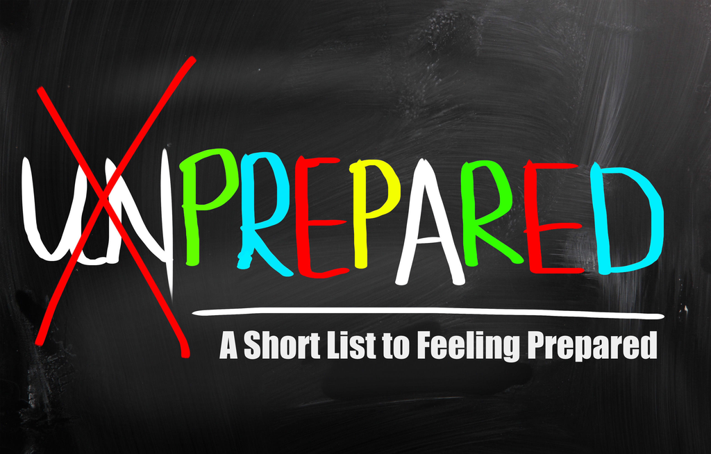 A Short List to Feeling Prepared