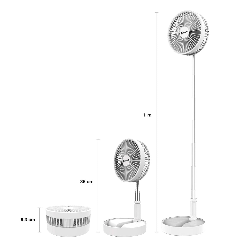 Sun King Foldable Fan Portable, Battery Powered, 4 speeds Legacy