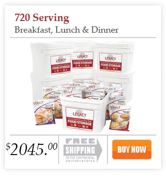 Emergency Food Storage - 720 Serving Package