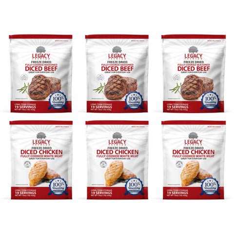 Assorted 100% USDA Freeze Dried Meat Package