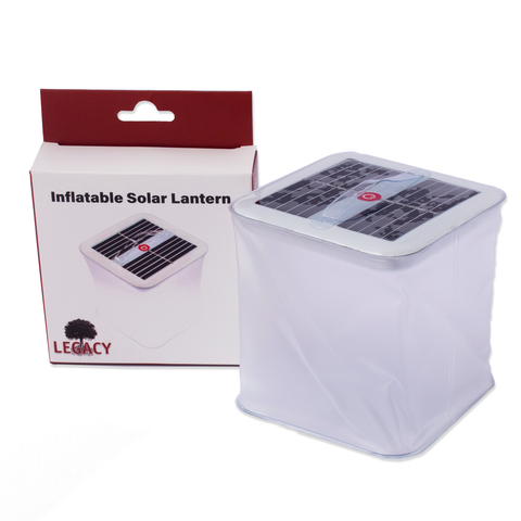 Inflatable Solar-powered White LED Lantern - Portable, Compact, Fun