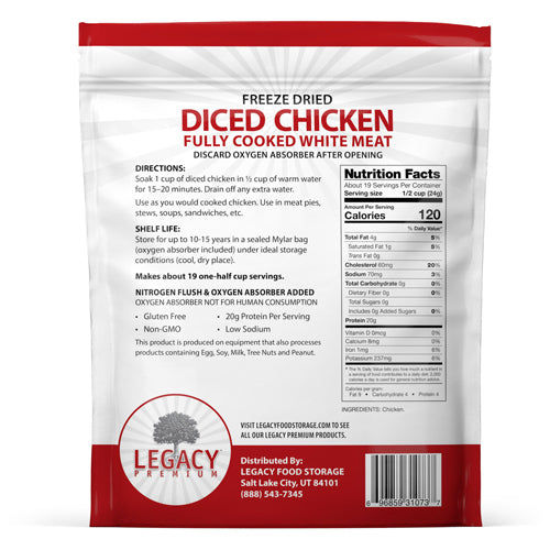 Legacy Freeze Dried Chicken Supply | Food Storage – Legacy Food Storage