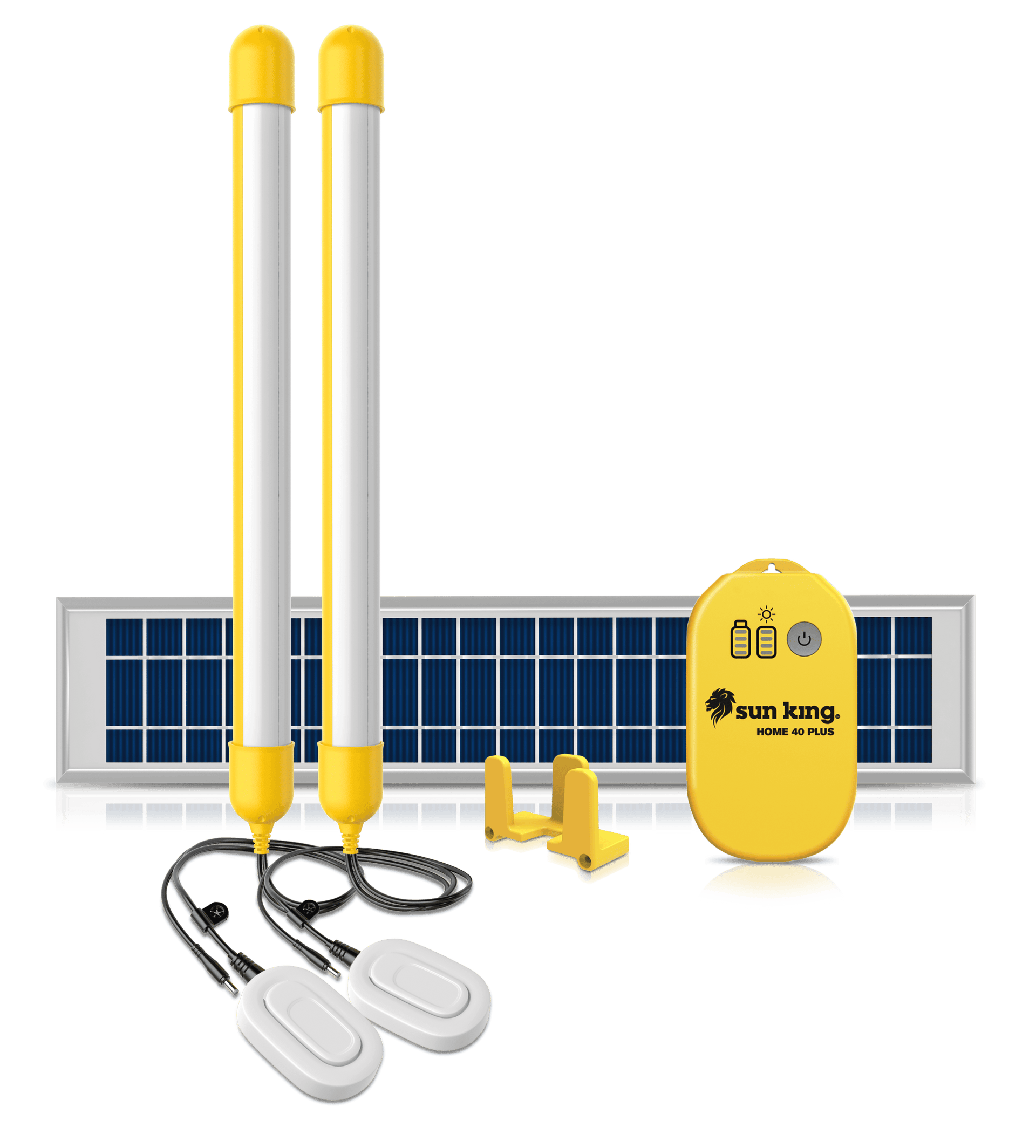 Sun King Home 40 Plus Tube Lights Solar Panel Lithium Ion Battery Legacy Food Storage