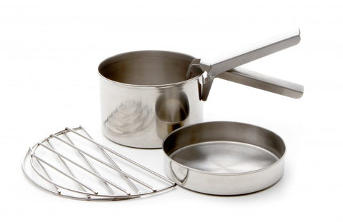 Kelly Kettle Stainless Steel Trekker Kit Stove Pots Pan and