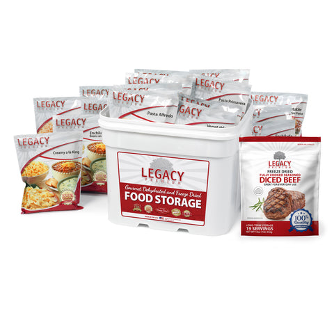 79 Serving Freeze Dried Beef and Entree Combo Bucket