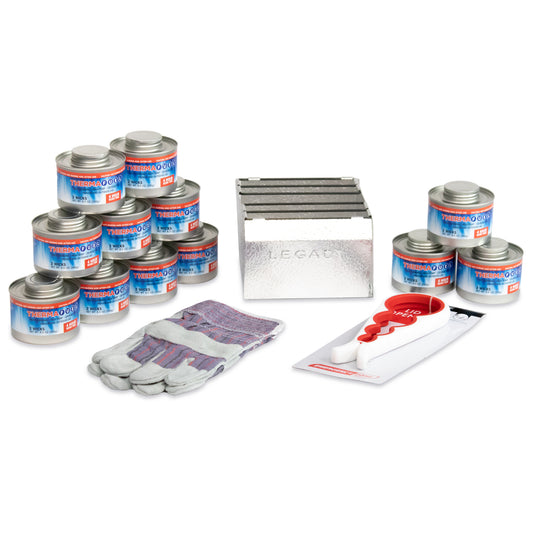 Emergency Stove, 16, 48, or 96 Hour Survival Fuel Source + Stove, Wrench & Gloves