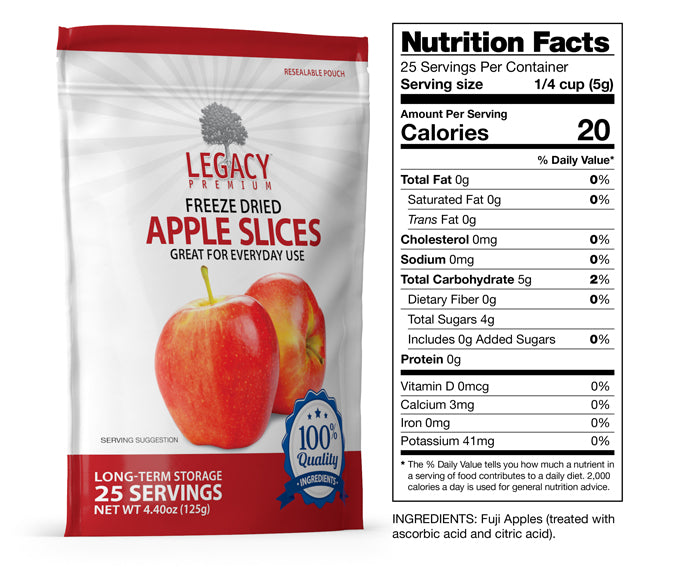 Freeze Dried & Dehydrated Fruit Assortment for Emergency Food Storage ...