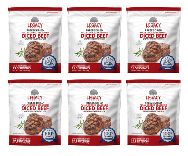 Legacy Freeze Dried Beef Supply | Food Storage – Legacy Food Storage