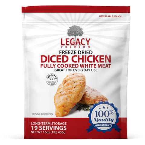 100% USDA Freeze Dried Chicken Dices