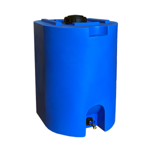 55 Gallon Blue Emergency Water Storage Barrel w/water treatment