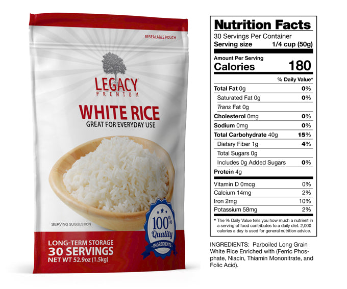 Long Shelf Life Parboiled Rice | Food Storage Supply – Legacy Food Storage