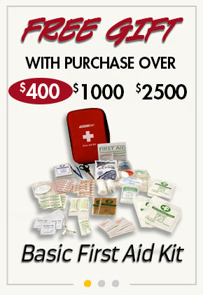 free Basic First Aid Kit with purchase over $400